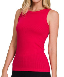 Ribbed Scoop Neck Tank top