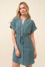 Load image into Gallery viewer, Take a break teal dress