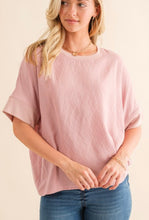 Load image into Gallery viewer, Mauve short sleeve Blouse