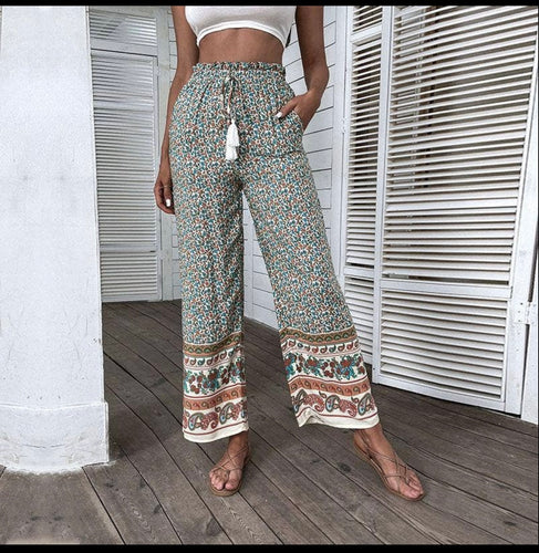 Boho Floral Pants