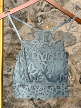 Load image into Gallery viewer, Olive Stone Lace Bralette